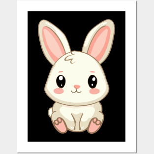 cute baby bunny cartoon Posters and Art